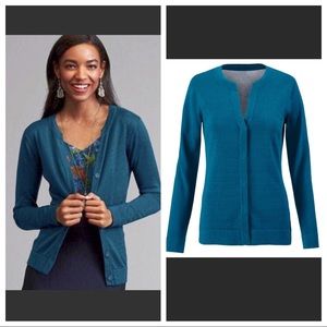 Cabi teal cardigan